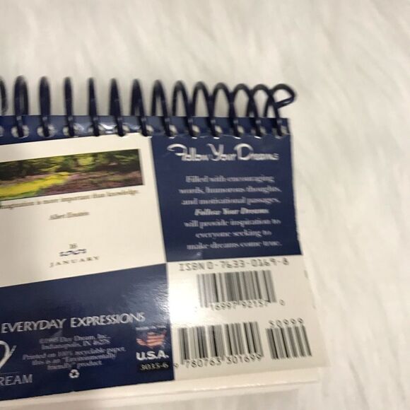 DELETING SOON Follow Your Dreams Daily Calendar Motivational Thoughts sale - Picture 2 of 7